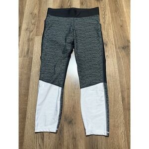 Under Armour Pants, Women's Large, White Black Capri Leggings Compression